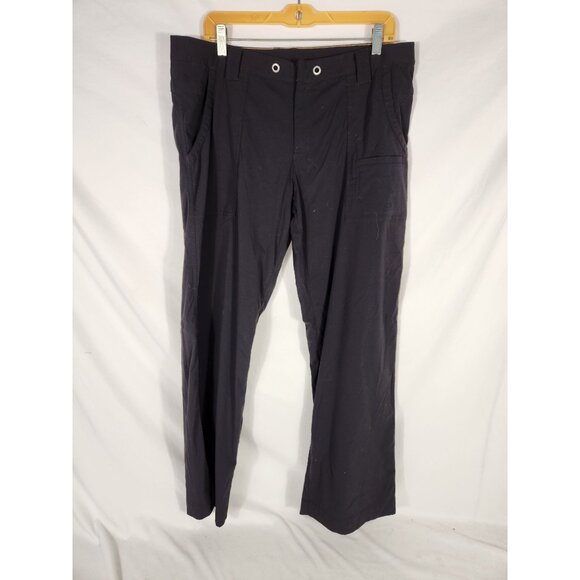 Lucy Womens Essential Black Pant Multi Pocket Athleisure Hiking Comfort L - Picture 1 of 5